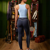 Legacy Piping Detail Tank Top Soft Blue
