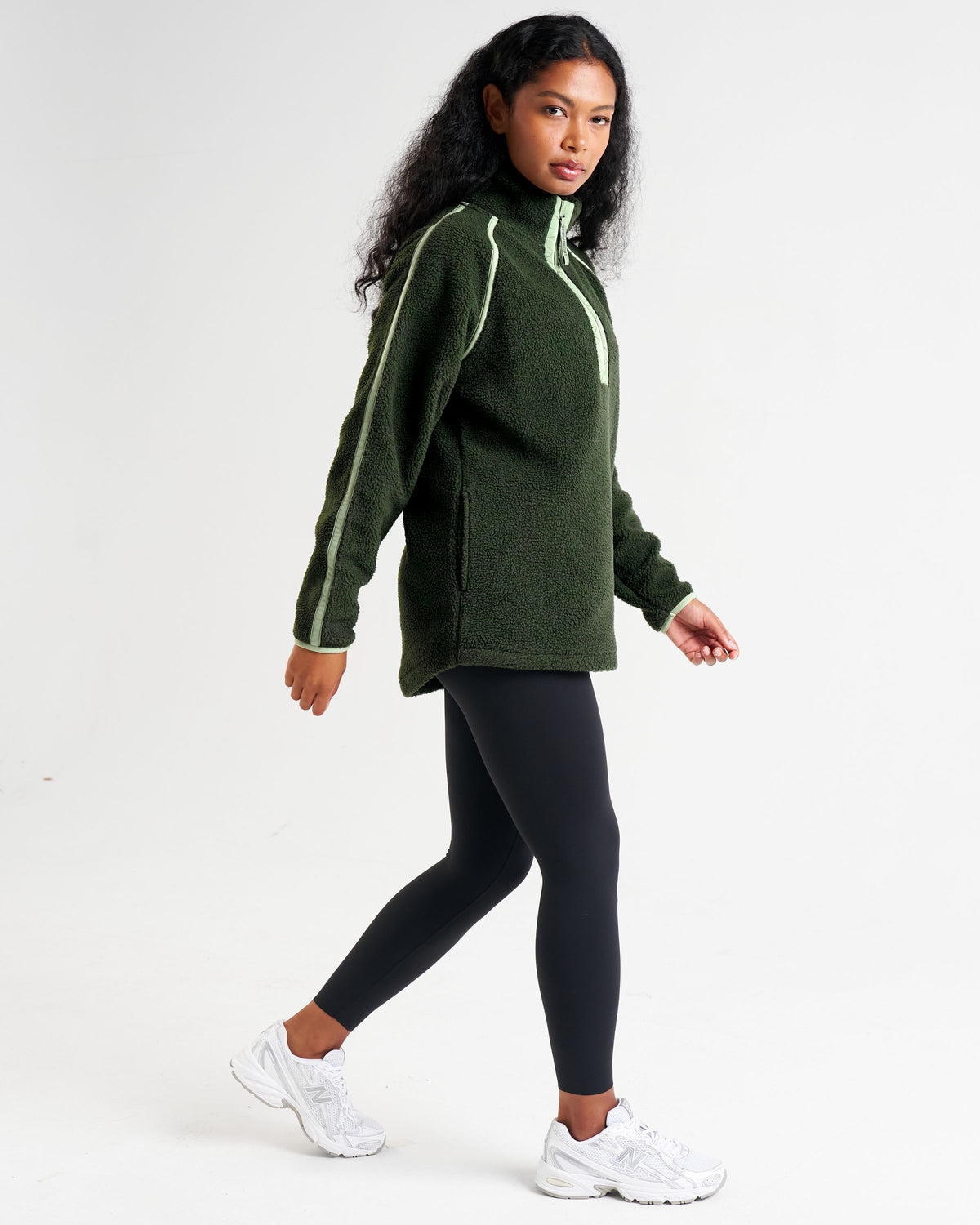 Ascend Quarter Zip Fleece Forest Green