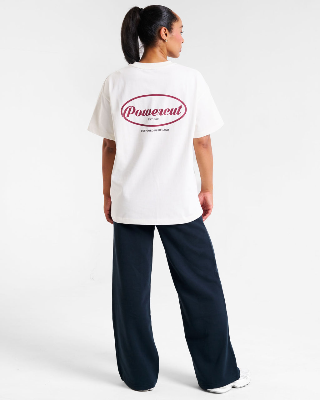 Oversized Printed T-Shirt Coconut Milk