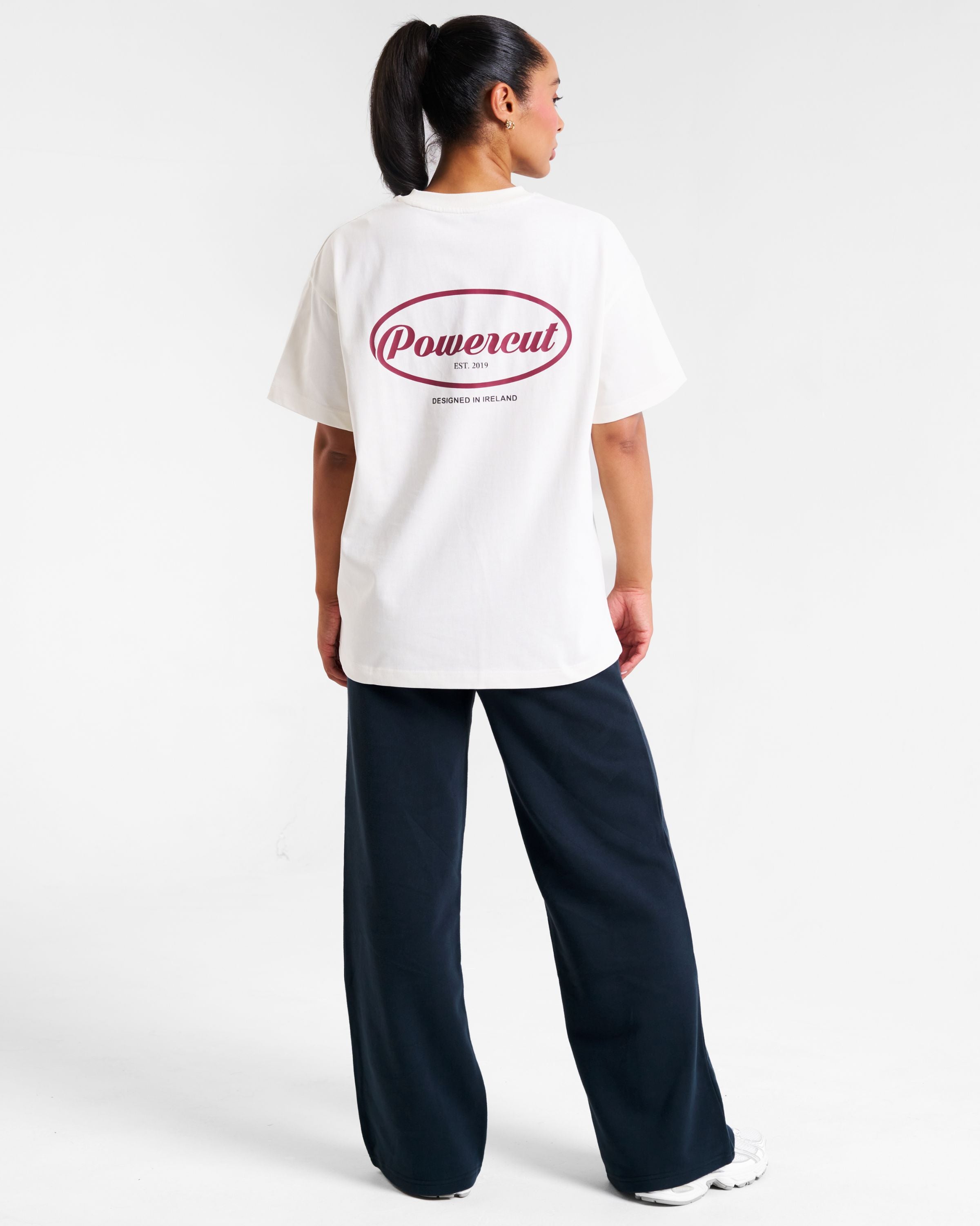 Oversized Printed T-Shirt Coconut Milk