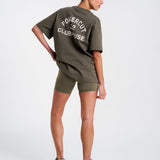 Clubhouse Oversized Printed T-Shirt Dusty Olive