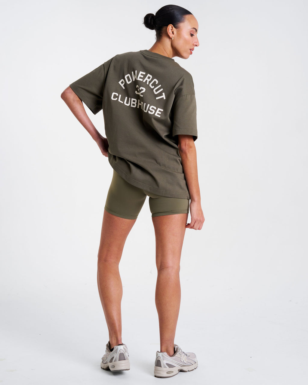 Clubhouse Oversized Printed T-Shirt Dusty Olive