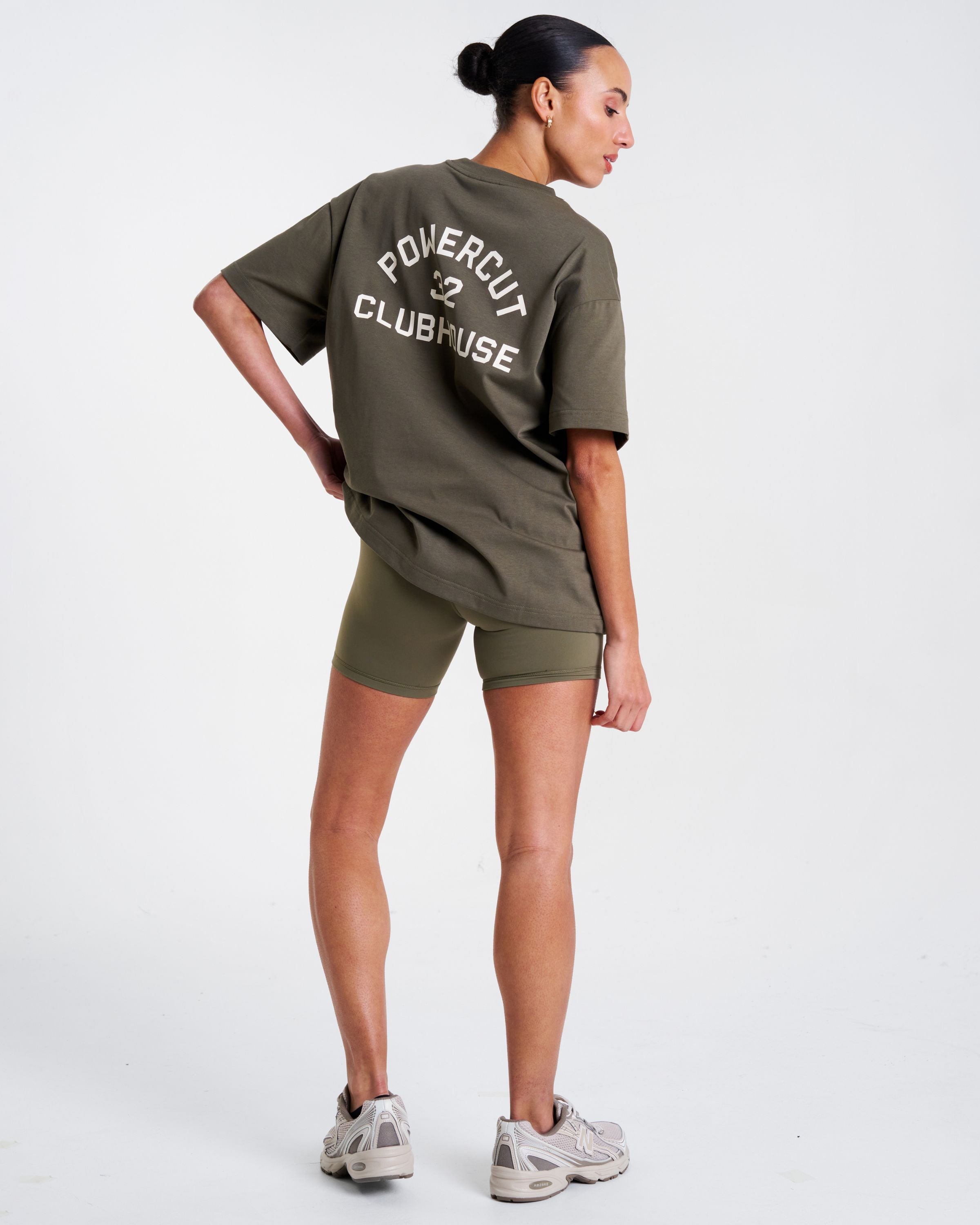 Clubhouse Oversized Printed T-Shirt Dusty Olive