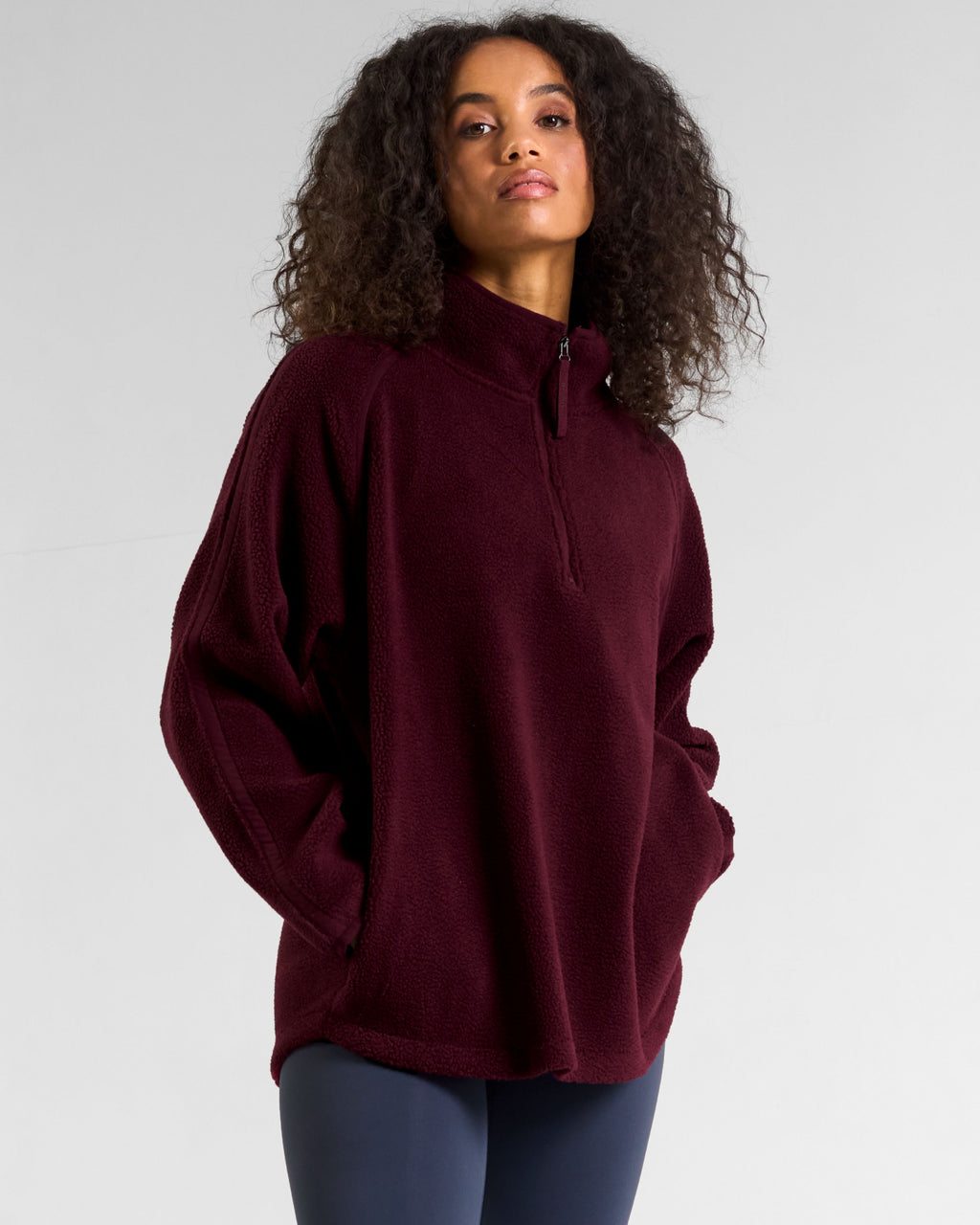 Ascend 1/4 Zip Fleece Cherry Lacquer