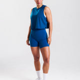 RUNSeries Cropped Tank Blue Opal