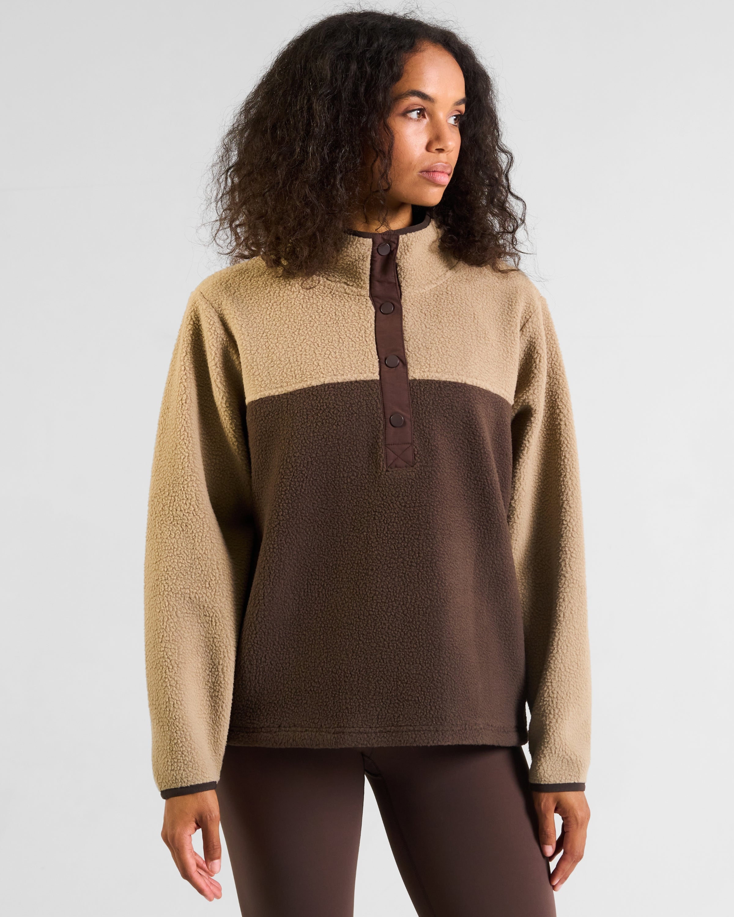 Ascend Half Snap Fleece Sandy Taupe