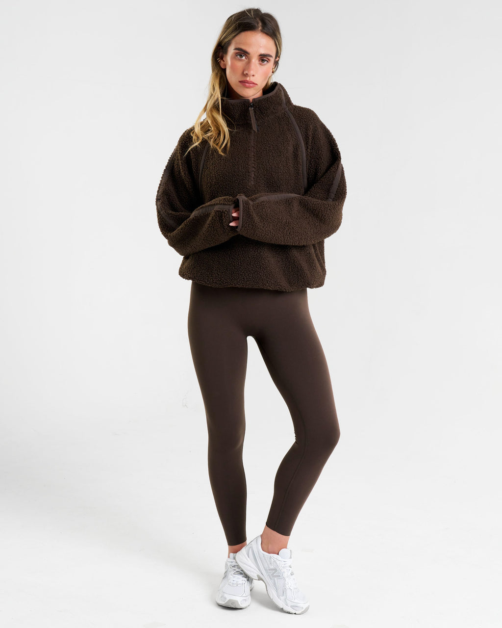 Rise Half-Zip Borg Fleece Espresso