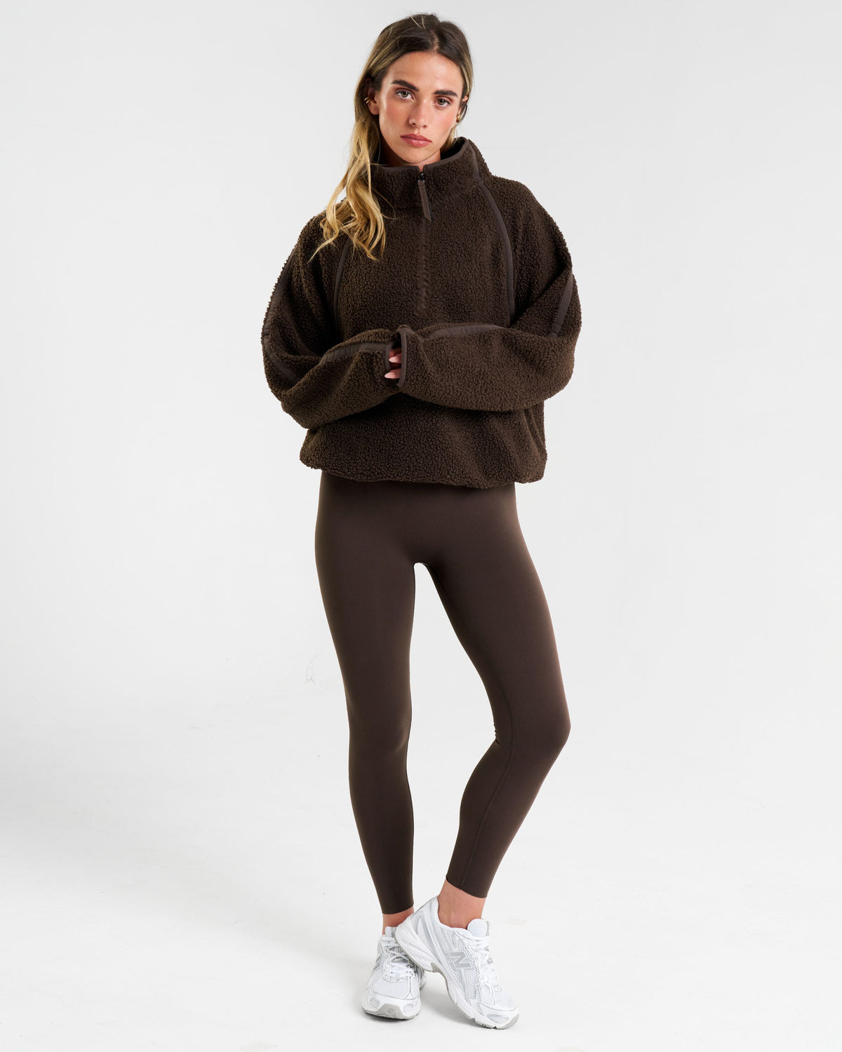 Rise Half-Zip Borg Fleece Espresso