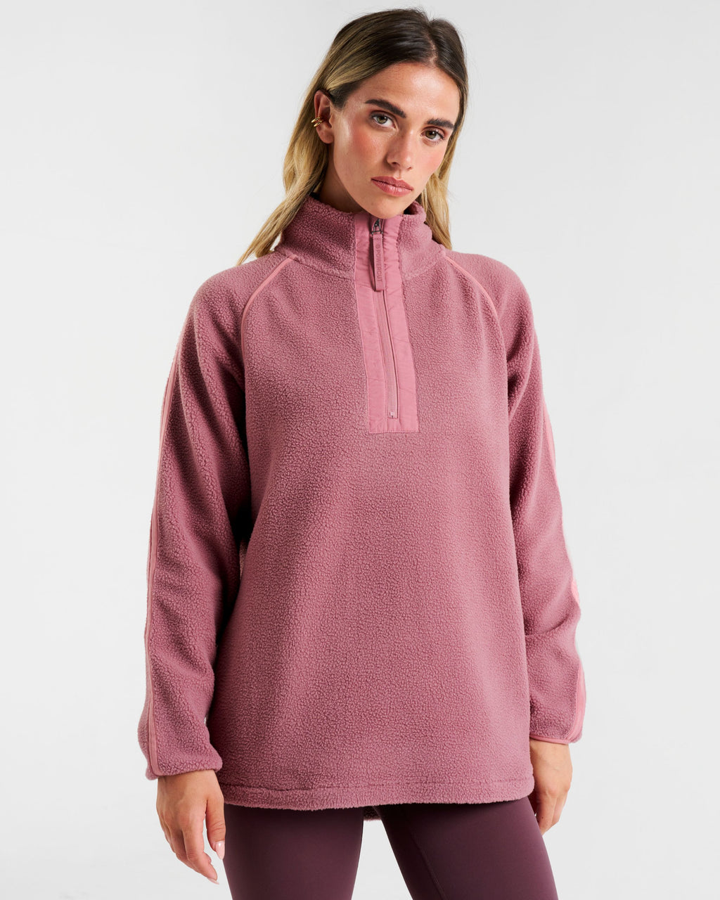 Ascend 1/4 Zip Fleece Dusty Pink