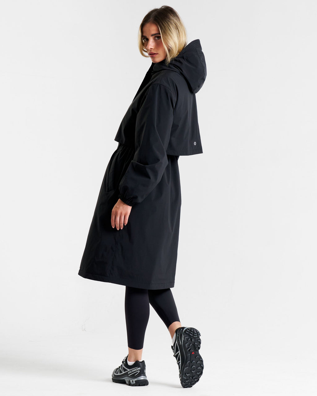 Outsider Showerproof Long Padded Jacket Black