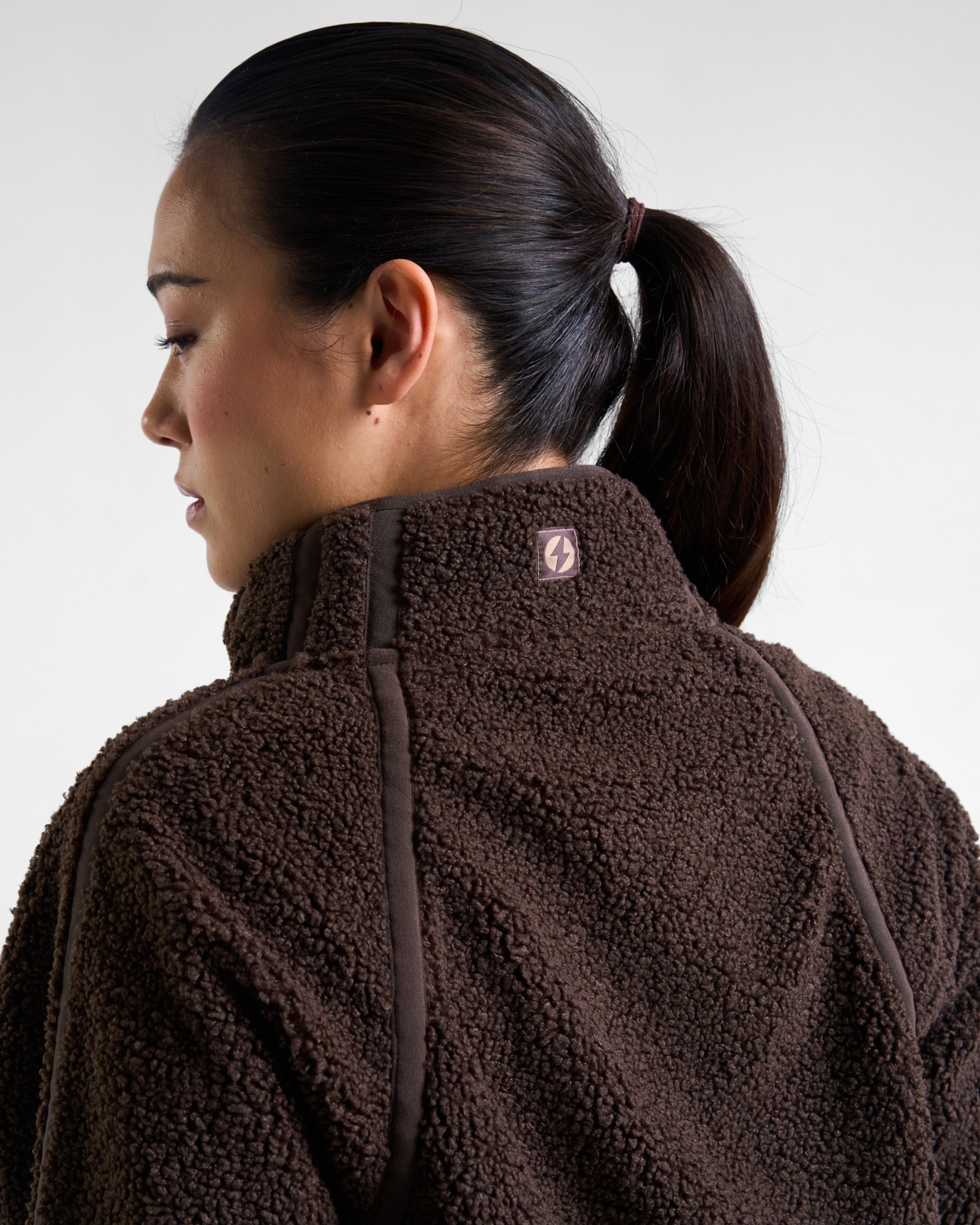 Rise Half-Zip Borg Fleece Espresso