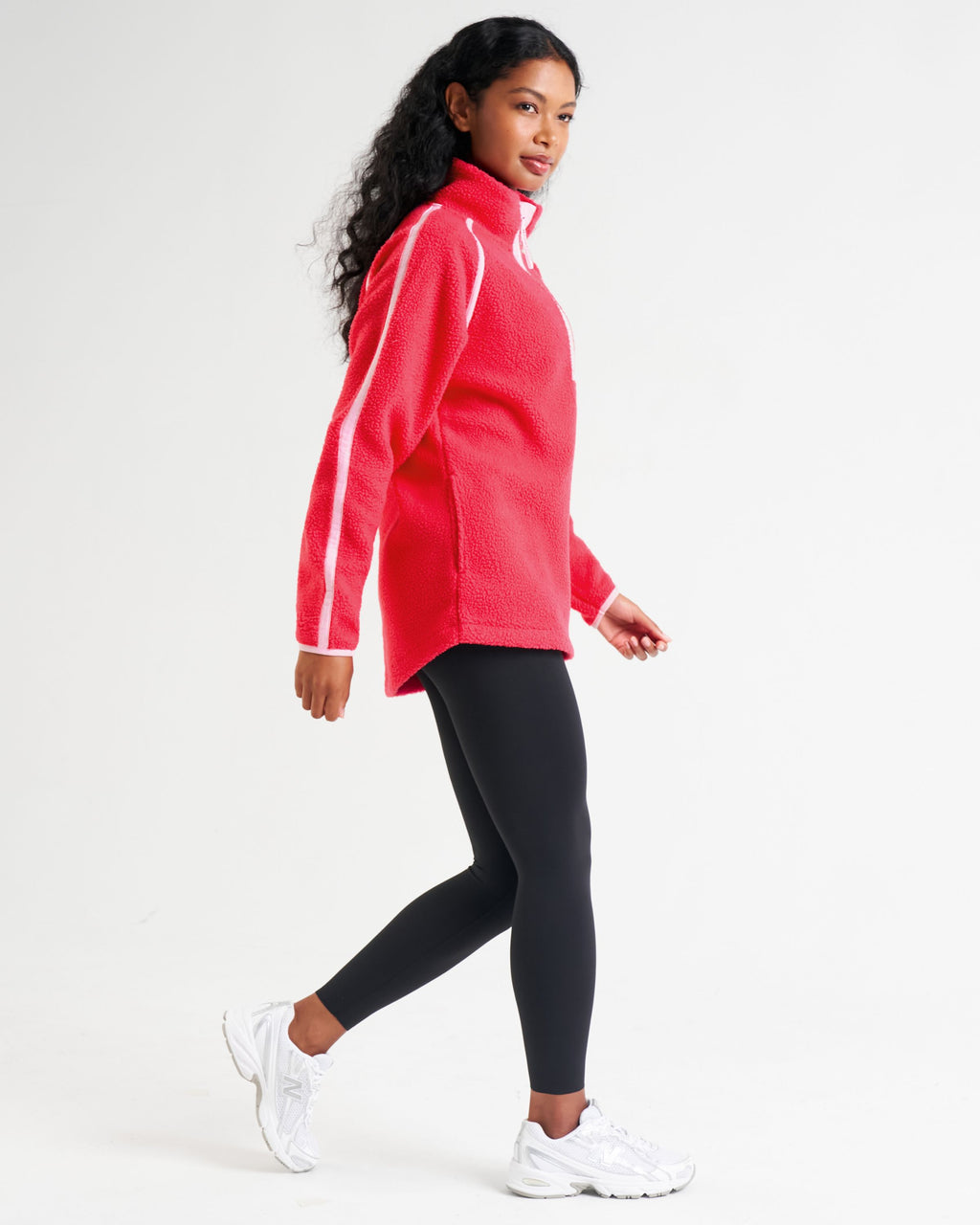 Ascend Quarter Zip Fleece Raspberry Pink
