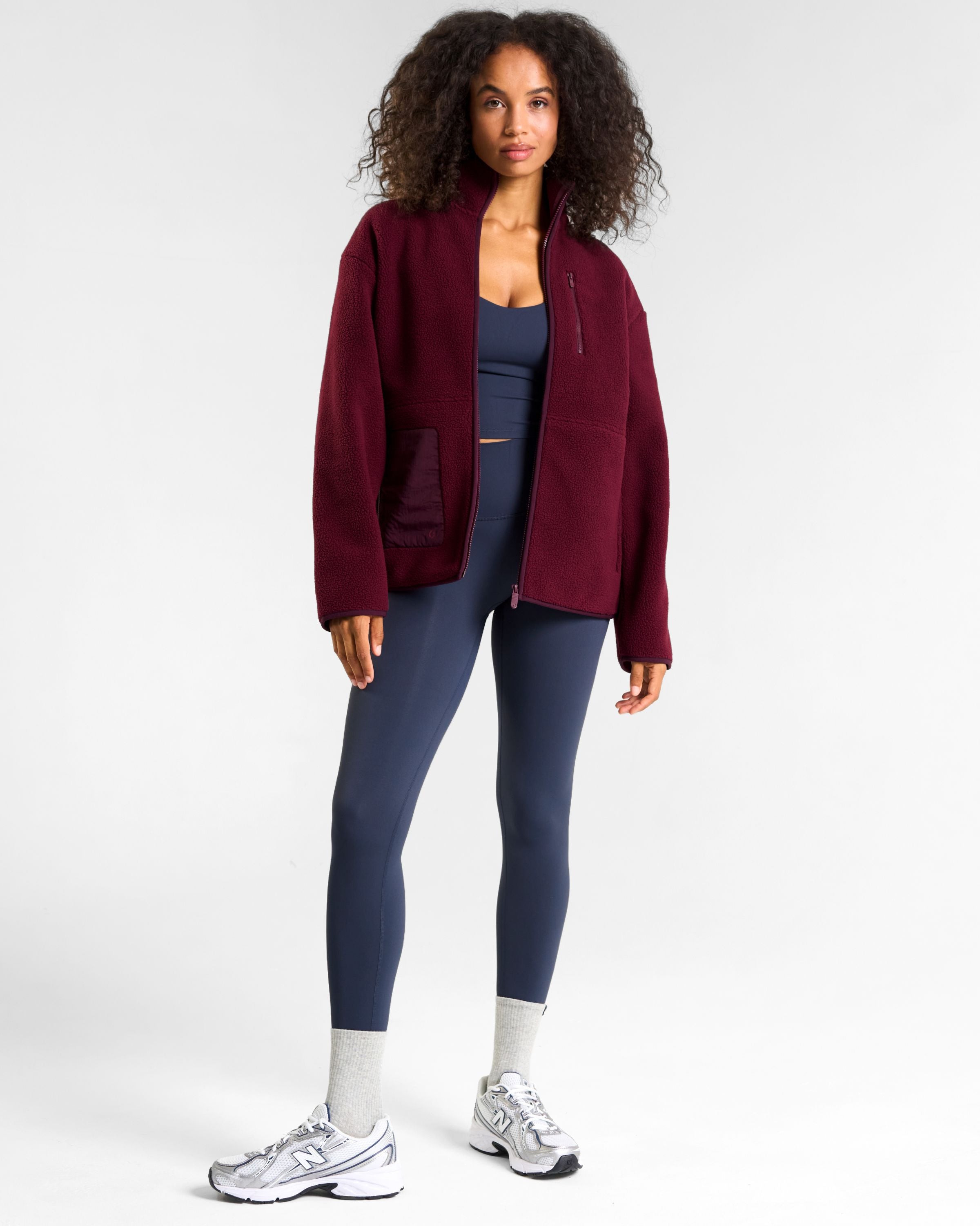 OUTSIDER Zip Up Fleece Cherry Lacquer