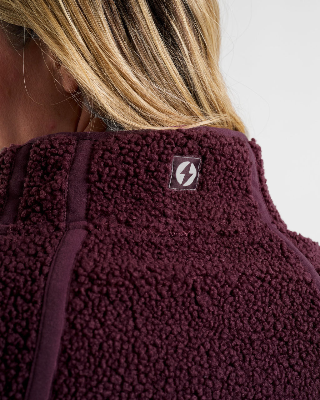 Rise Half Zip Borg Fleece Mulberry
