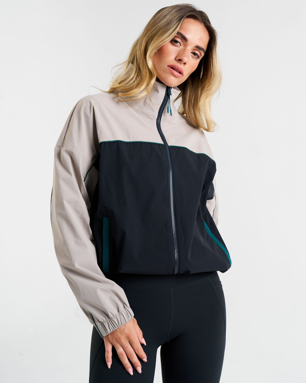 Legacy Piping Detail Woven Track Jacket Stone
