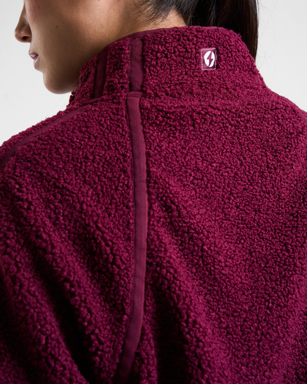 Rise Half-Zip Borg Fleece Cherry Lacquer