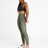 Sculpt High-Waisted Leggings Wave Print Climbing Ivy