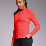 Sculpt Perform Half Zip Bright Red