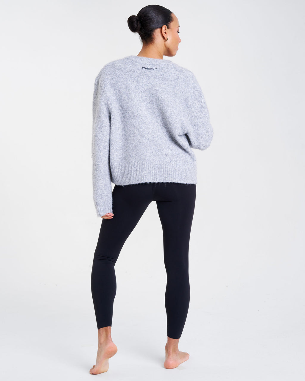 SoftKnit Button Up Cardigan Light Grey Marl