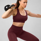 SOLID Seamless Sports Bra Cherry Lacquer