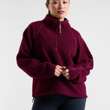 Rise Half-Zip Borg Fleece Cherry Lacquer