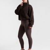 Rise Half-Zip Borg Fleece Espresso