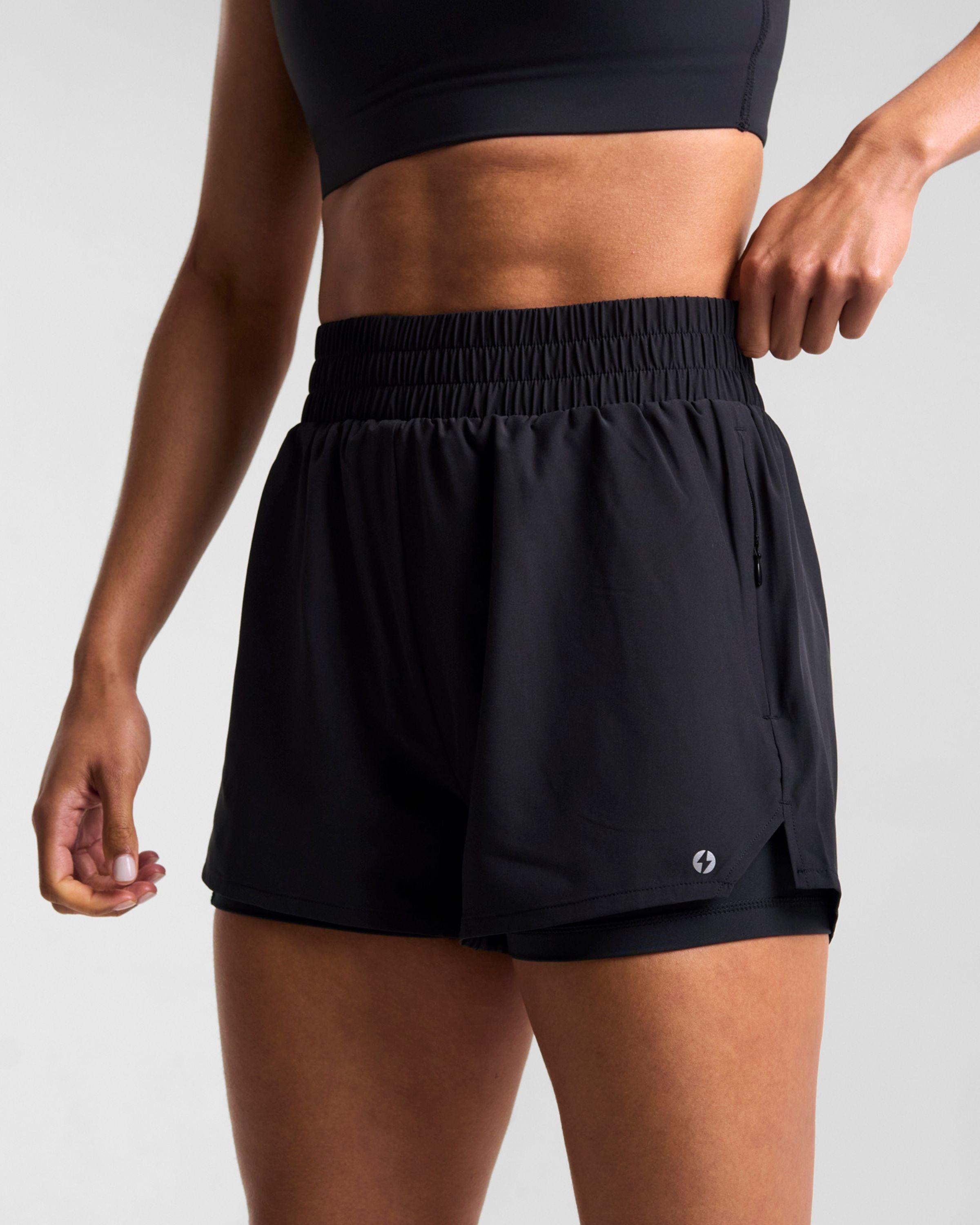 Pace 2-in-1 Performance Shorts Black