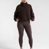 Rise Half-Zip Borg Fleece Espresso