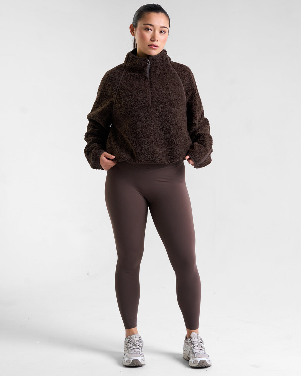 Rise Half-Zip Borg Fleece Espresso