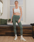 On-The-Go Leggings Embossed Sage Green