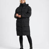 OUTSIDER Longline Baffle Puffer Jacket Black