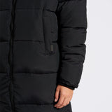 OUTSIDER Longline Baffle Puffer Jacket Black