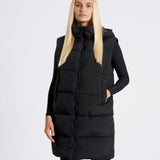 OUTSIDER Longline Baffle Gilet Black