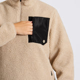 OUTSIDER 1/4 Zip Sherpa Fleece Beige