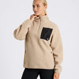 OUTSIDER 1/4 Zip Sherpa Fleece Beige