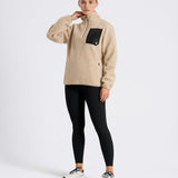 OUTSIDER 1/4 Zip Sherpa Fleece Beige