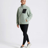 OUTSIDER 1/4 Zip Sherpa Fleece Ether Green