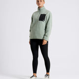 OUTSIDER 1/4 Zip Sherpa Fleece Ether Green