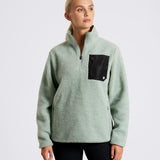 OUTSIDER 1/4 Zip Sherpa Fleece Ether Green