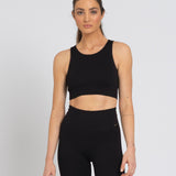 POSE Ribbed Seamless Tank Black