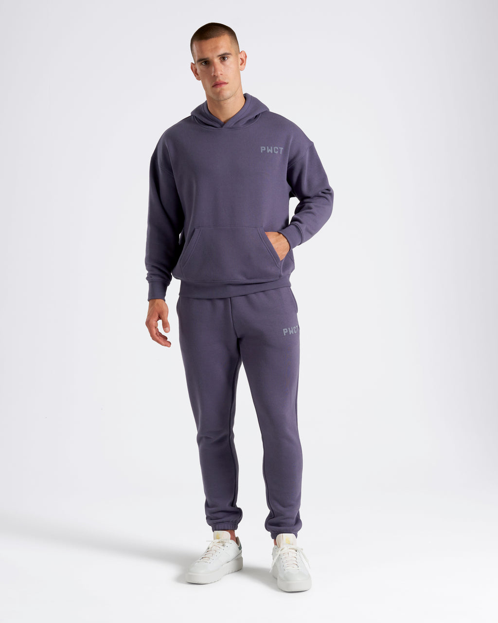 PWCT Club Men's Box Fit Hoodie Greystone Blue