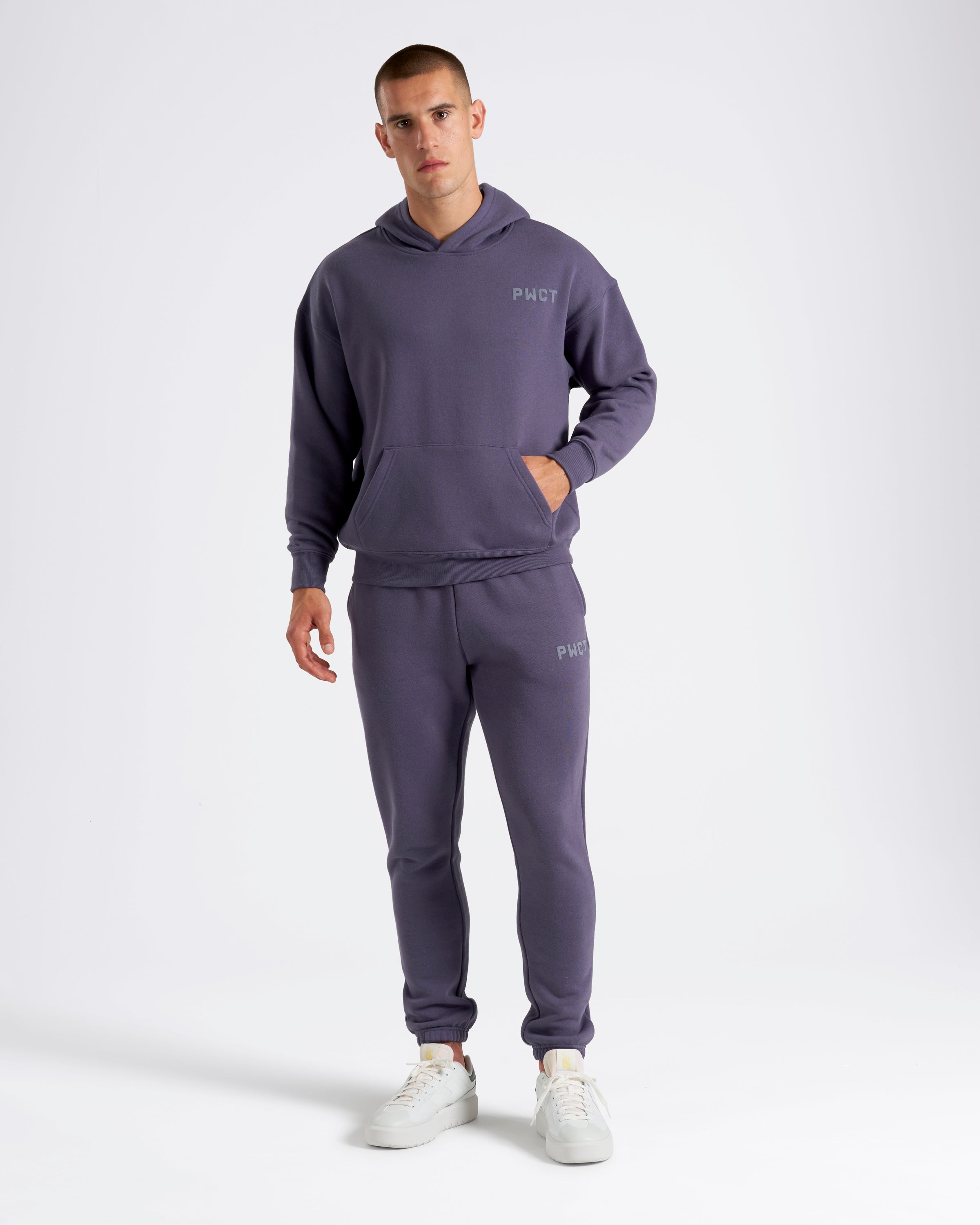 PWCT Club Men's Box Fit Hoodie Greystone Blue