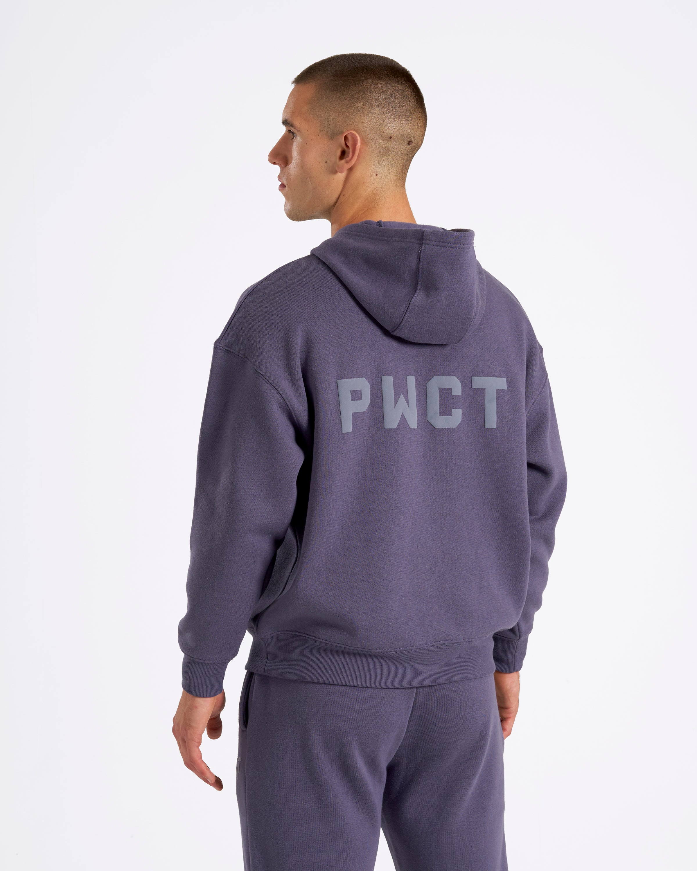 PWCT Club Men's Box Fit Hoodie Greystone Blue