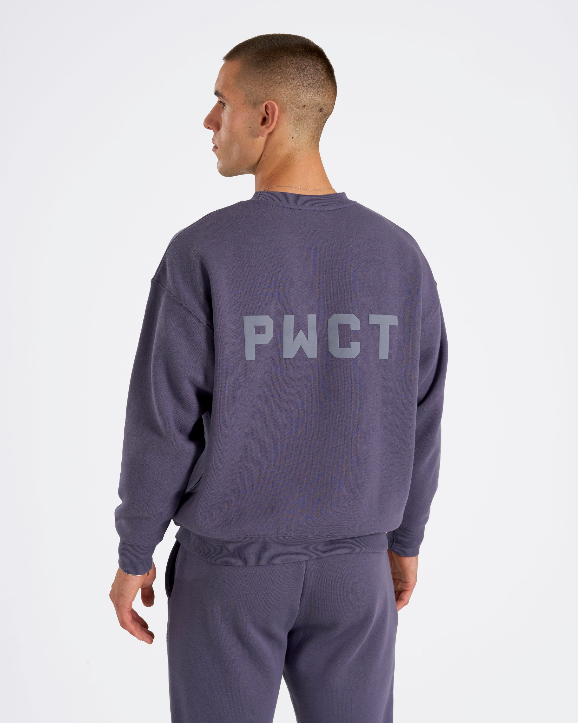 PWCT Club Men's Box Fit Crew Greystone Blue