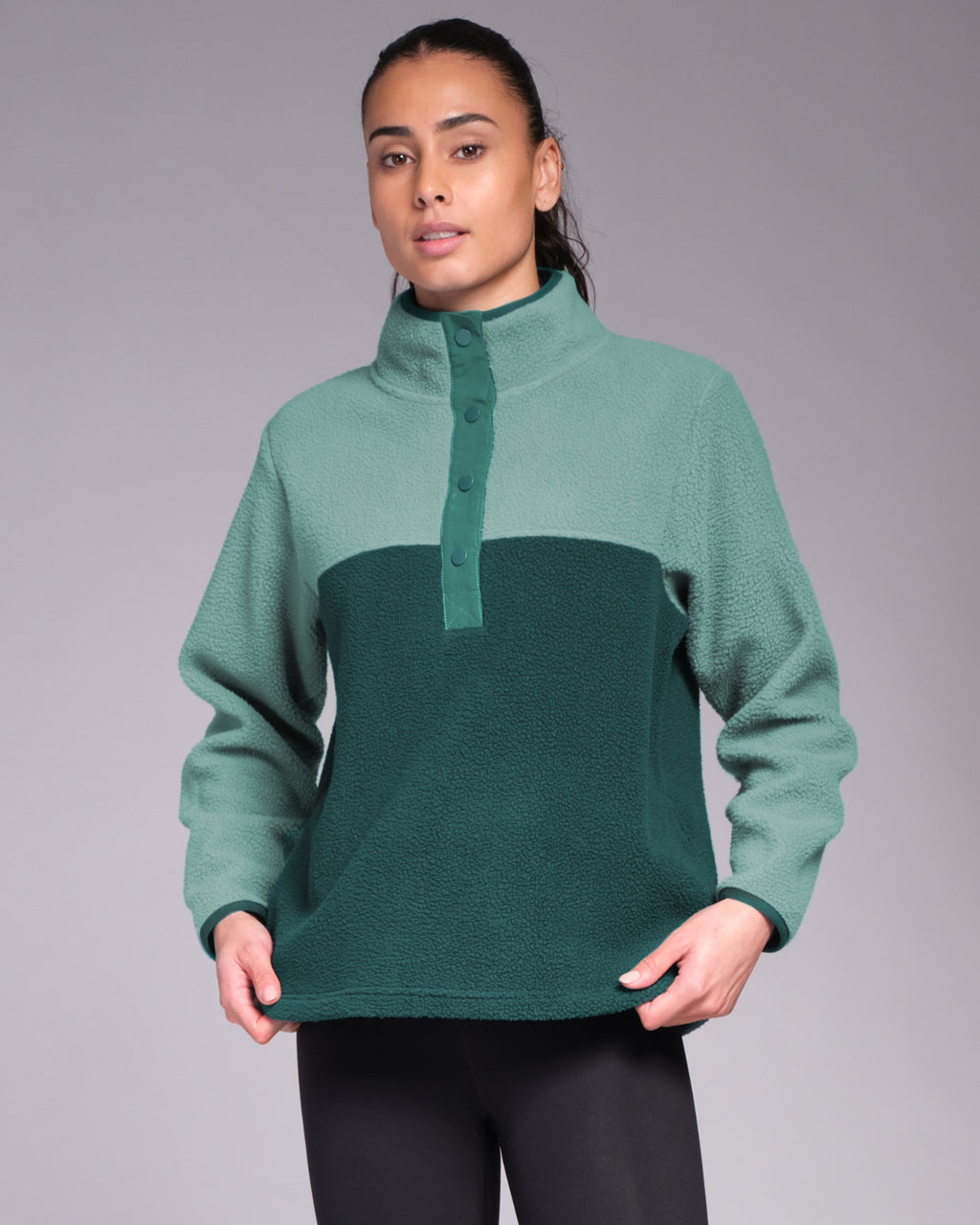 Ascend Half Snap Fleece Dusty Turquoise