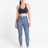 Sculpt High-Waisted Leggings Speckled Print Outerspace Navy