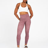 Sculpt High-Waisted Leggings Speckled Print Elderberry