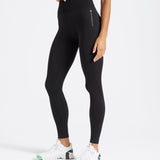 SOLID Seamless Compression Fit Full Length Black Leggings