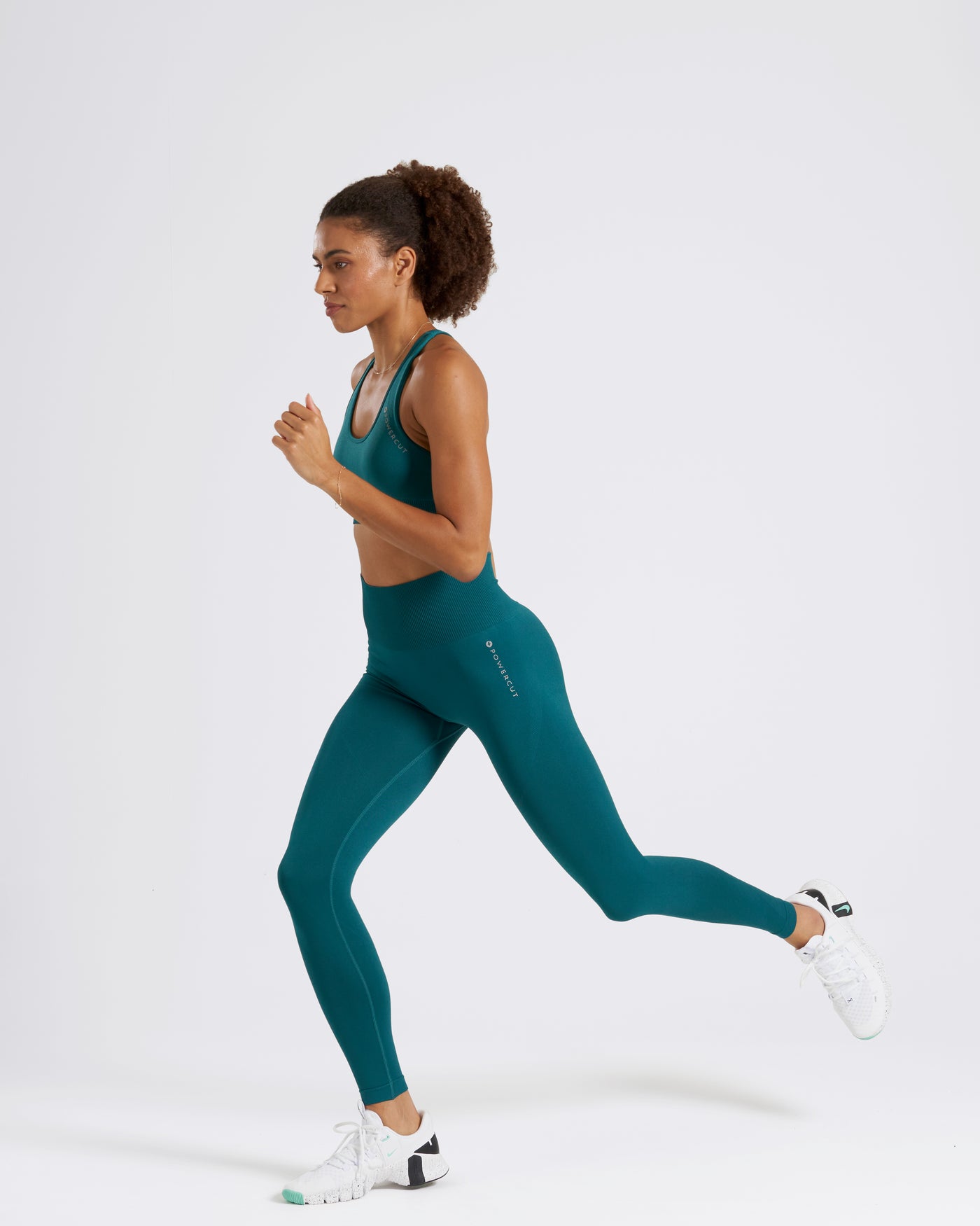 SOLID Seamless Compression Fit Full Length Emerald Green Leggings