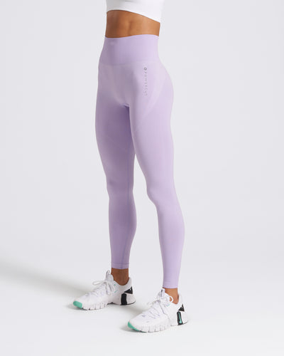 SOLID Seamless Compression Fit Full Length Digital Lilac Leggings